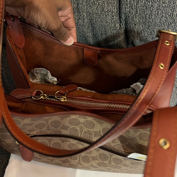 Coach Lori Signature Shoulder Bag, SUEDE INSIDE,FROM THE BOUTIQUE NOT THE OUTLET - Picture 5 of 6